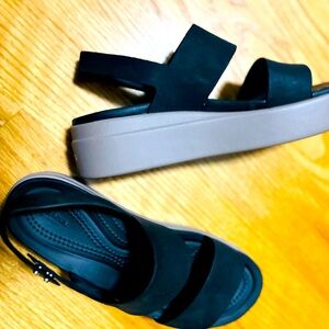 Crocs leather sandals